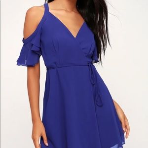 bombshell royal blue dress from lulus